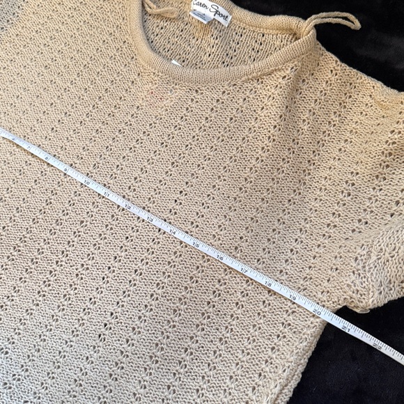 Caren Sport Women’s Light Brown Waffle Knit Sweater Size 1X Fall Cozy - Picture 9 of 10